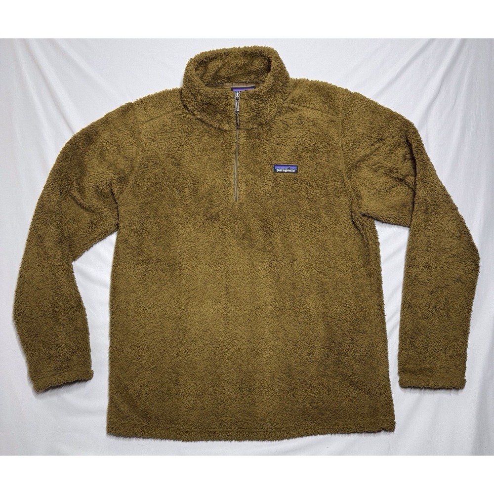 Patagonia Los Gatos‎ Fleece  1/4 Quarter Zip Pullover Green/Brown Women's Medium